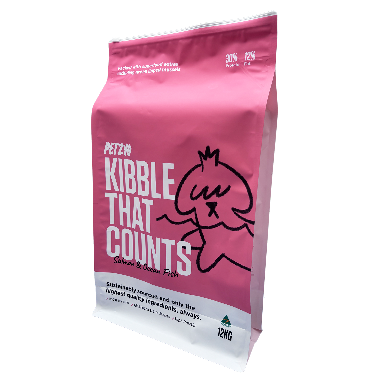 Bolsa de fondo plana de 10-20 kg