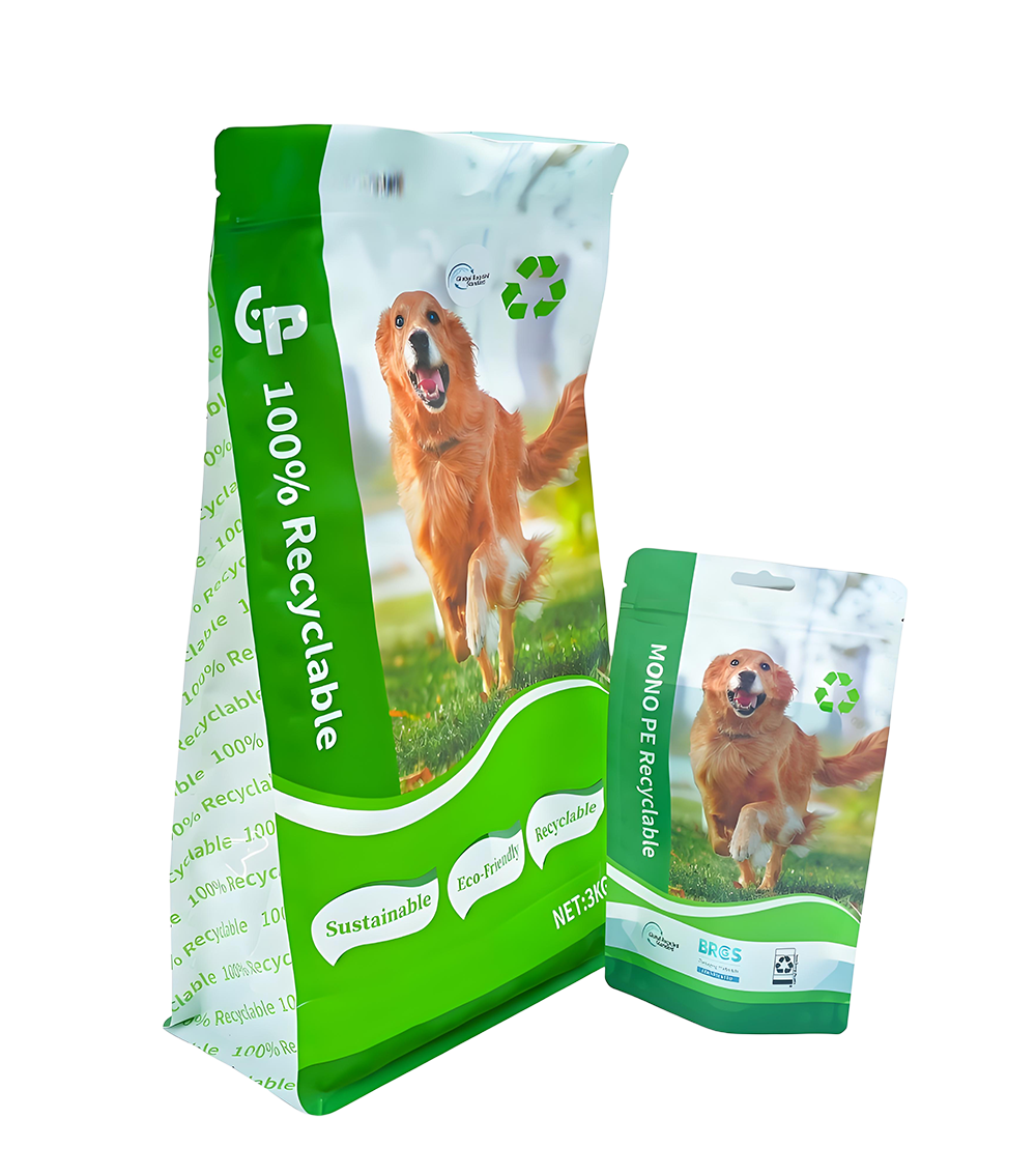 Bolsas de pie reciclables para alimentos premium para mascotas