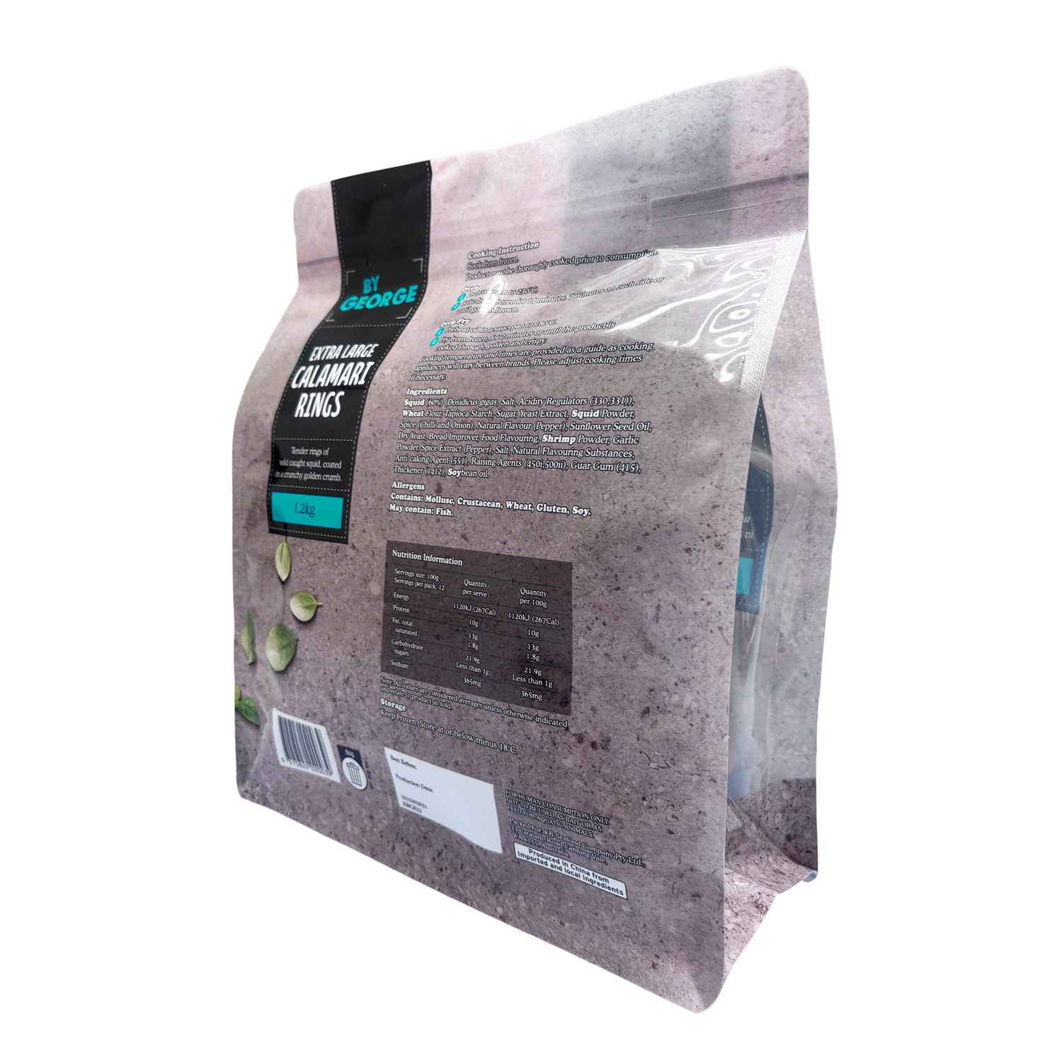 Bolsa de fondo de comida humana