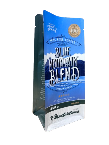 Bolsa de fondo plano de caf&eacute;