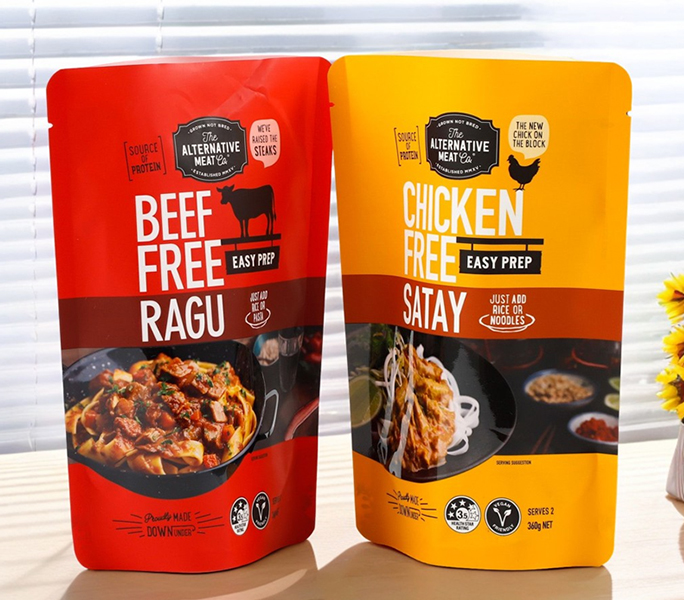 Embalaje de comida lista para comer con fotograf&iacute;a de alimentos