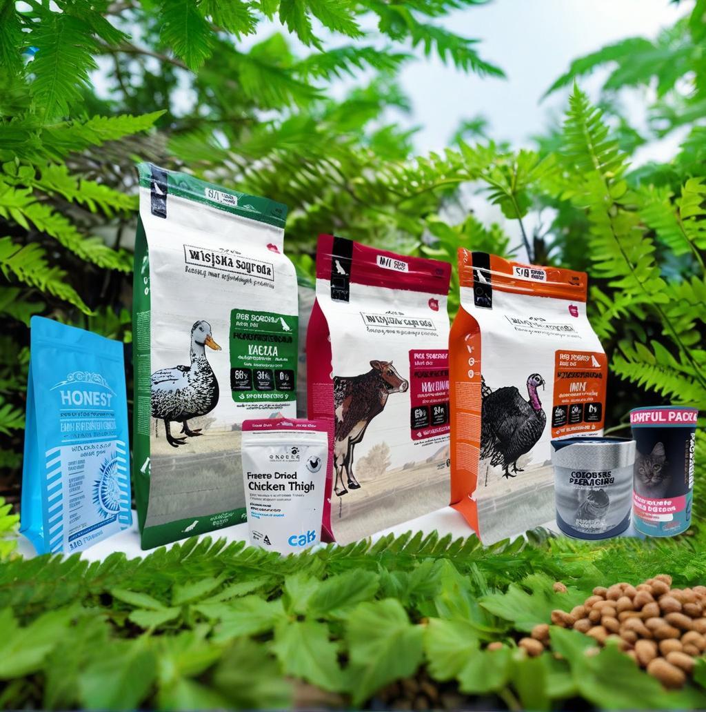 Bolsas de foca cu&aacute;druple para comida para mascotas