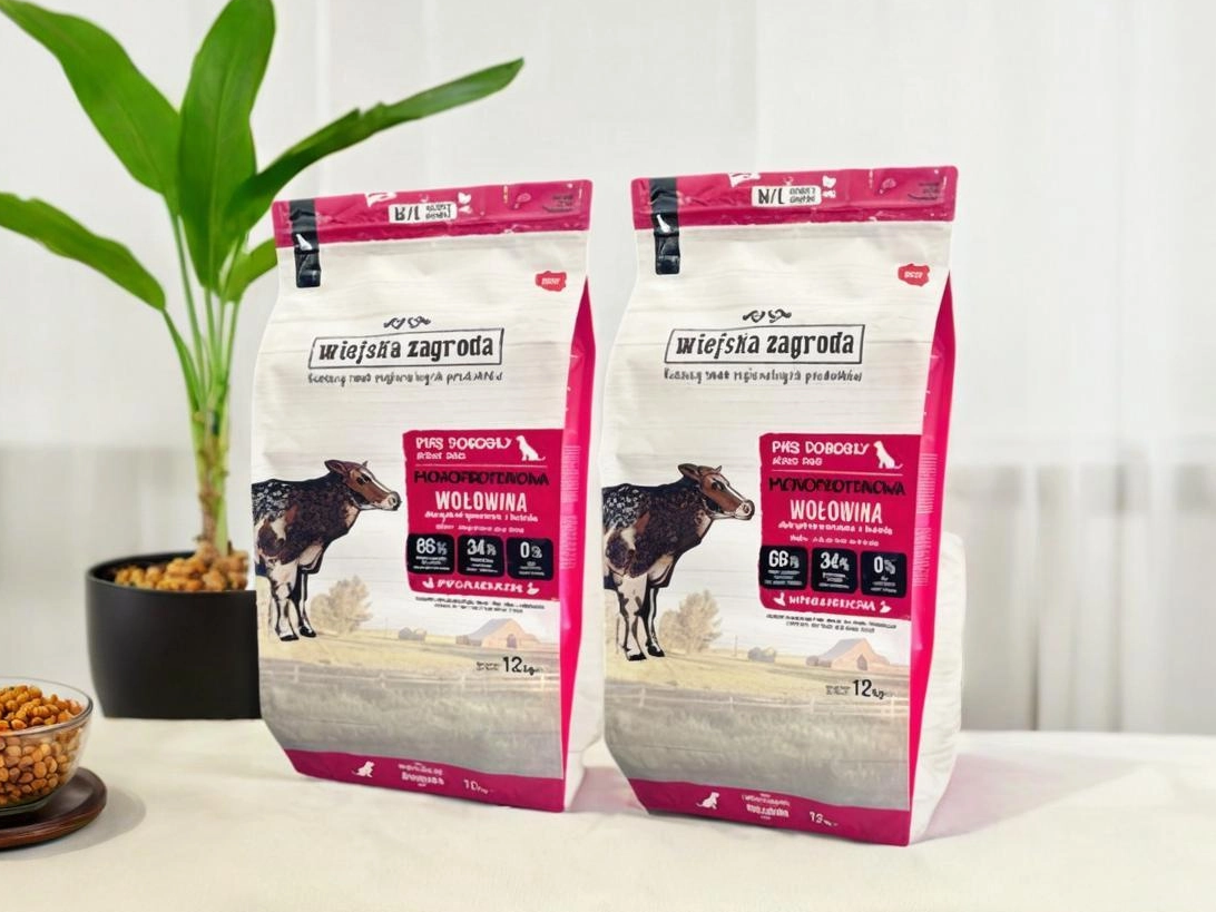 Bolsas de foca cu&aacute;druples premium para productos alimenticios para mascotas