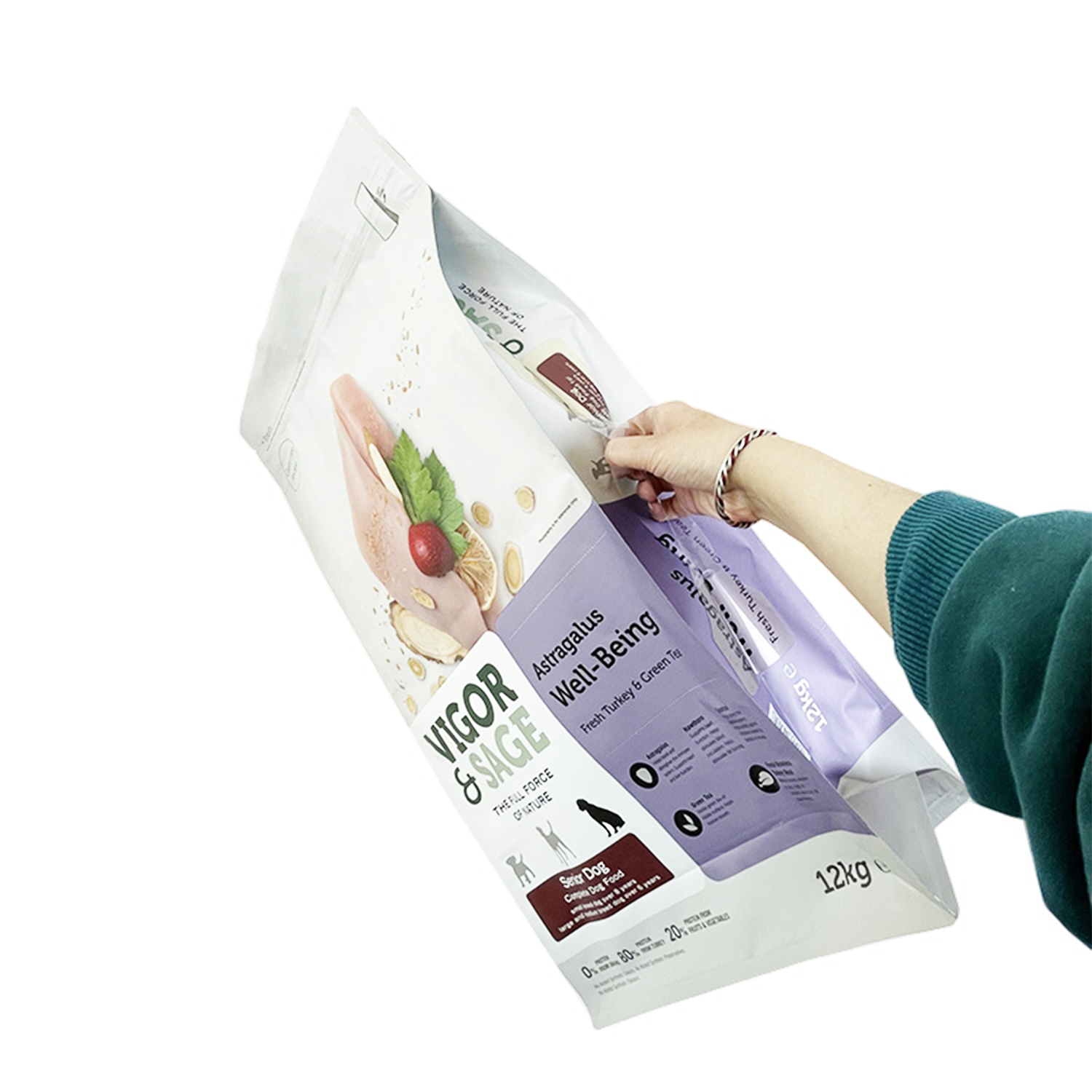 Bolsa de 6-10 kg de fondo plano